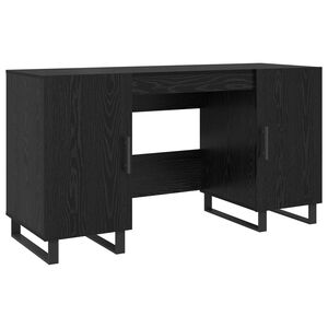 vidaXL Mesa Carvalho preto Derivados de madeira 140 x 50 x 75 cm