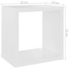vidaXL Prateleiras de parede em forma de cubo 6 pcs 22x15x22 cm branco