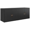 vidaXL Arm&aacute;rio de jardim preto 198x55,5x80 cm vime sint&eacute;tico