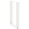 vidaXL P&eacute;s de mesa de jantar em forma de U, 2 pe&ccedil;as, branco, 50x(72-73) cm, a&ccedil;o