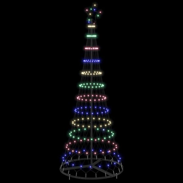 vidaXL &Aacute;rvore de Natal LED com 230 LEDs Multicolor 184.5 cm Metal