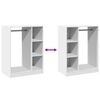 vidaXL Roupeiro 77x48x102 cm derivados de madeira branco
