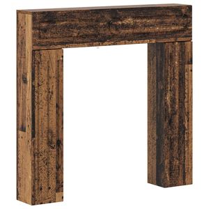 vidaXL Moldura de Lareira Madeira antiga 102 x 18 x 100,5 cm