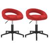 vidaXL Cadeiras de jantar girat&oacute;rias 2 pcs veludo vermelho tinto