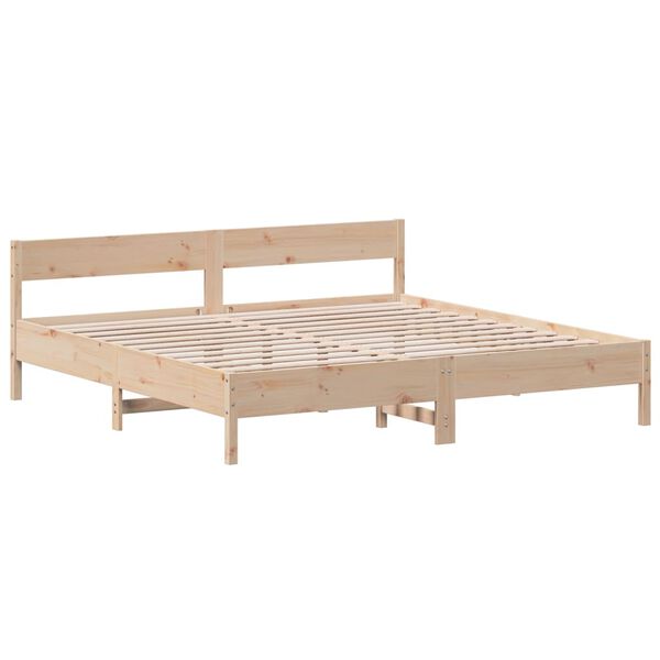 vidaXL Cama sem colch&atilde;o 200x200 cm madeira de pinho maci&ccedil;a