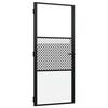 vidaXL Porta de vidro 93 x 3,5 x 201,5 cm Alum&iacute;nio Preto