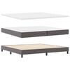 vidaXL Cama Box com colch&atilde;o Cinzeto 200 x 200 cm Couro sint&eacute;tico