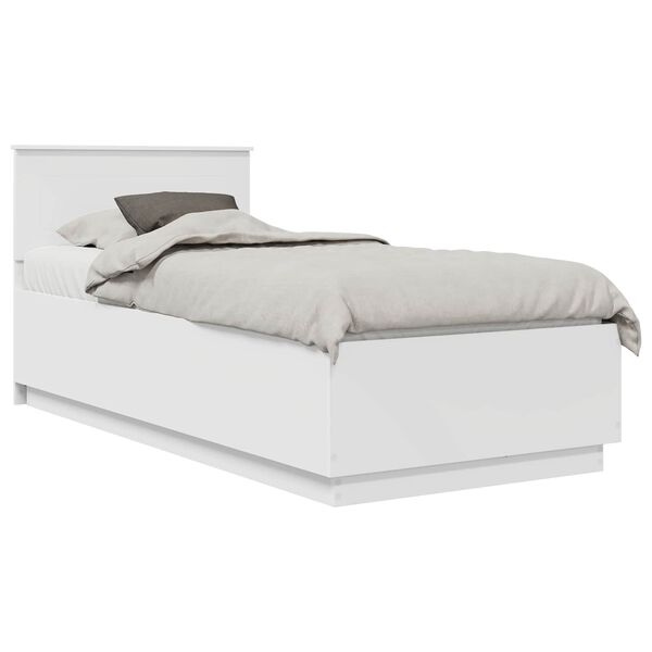 vidaXL Estrutura da Cama Branco 90 x 200 cm Derivados de Madeira