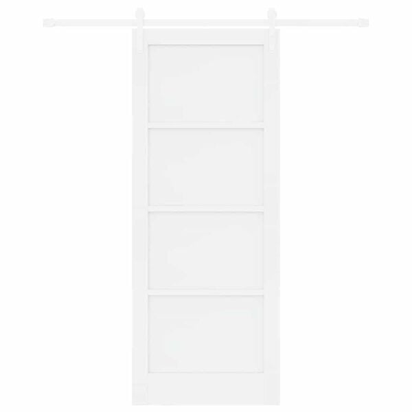 vidaXL Porta Deslizante Branco 83 x 211 cm Madeira de Pinheiro S&oacute;lida