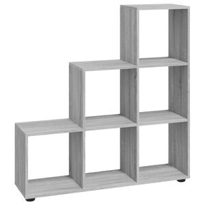 vidaXL Estante escada/prateleira 107 cm derivados madeira cinza sonoma