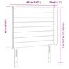 vidaXL Cabeceira cama c/ abas tecido 83x16x118/128 cm cinzento-escuro