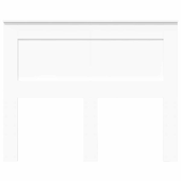 vidaXL Cabeceira com cabeceira Branco 135 cm Madeira processada