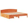vidaXL Cama sem colch&atilde;o 180x200 cm pinho maci&ccedil;o castanho-mel