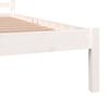 vidaXL Estrutura de cama pequena casal 120x190 cm pinho maci&ccedil;o branco