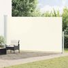 vidaXL Toldo lateral retr&aacute;til para p&aacute;tio 200x500 cm cor creme