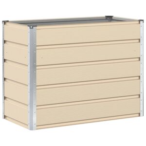 vidaXL Floreira Ivory 100 x 50 x 75 cm A&ccedil;o Galvanizado