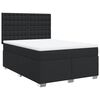 vidaXL Cama com molas/colch&atilde;o 140x190 cm couro artificial preto
