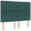 vidaXL Cama Box com cabeceira Verde Escuro 140 x 190 cm Veludo