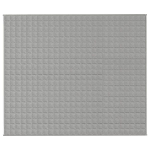 vidaXL Manta pesada 15 kg 220x260 cm tecido cinzento