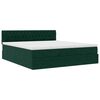 vidaXL Estrutura de cama otomana com colch&atilde;o 160x200 cm verde escuro