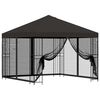 vidaXL Gazebo de Jardim com Laterais 3 x 3 m Antracite Poli&eacute;ster e A&ccedil;o