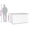 vidaXL Caixa de arrumação para jardim 171x99x93 cm cinzento