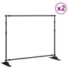 vidaXL Suportes para fundos fotogr&aacute;ficos 2 pcs 254x243 cm a&ccedil;o preto