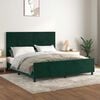 vidaXL Estrutura de cama sem colch&atilde;o 160x200 cm veludo verde-escuro