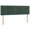 vidaXL Cama box spring c/ colch&atilde;o/LED 140x200 cm veludo verde-escuro