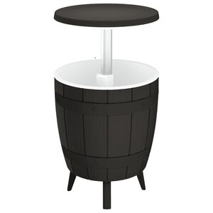 vidaXL Mesa refrigeradora 3 em 1 polipropileno preto