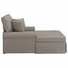 vidaXL Chaise Lounge com Saia Cinzento-acastanhado 91 x 157 x 91 cm