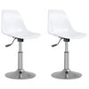 vidaXL Cadeiras de jantar girat&oacute;rias 2 pcs PP branco