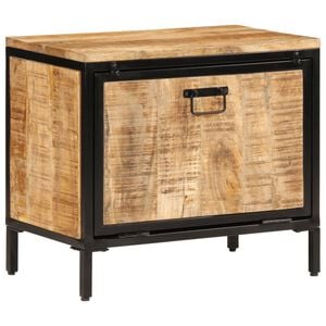 vidaXL Sapateira 60x35x53 cm madeira de mangueira &aacute;spera maci&ccedil;a