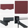 vidaXL Toldo retr&aacute;til manual com LEDs Vermelho Borgonha 2,5 x 2 m