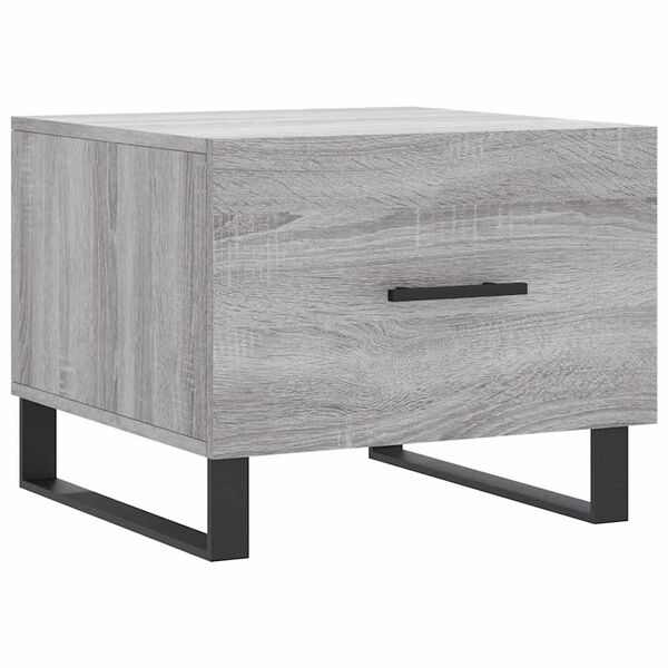 vidaXL Mesa de centro 50x50x40 cm derivados madeira sonoma cinza