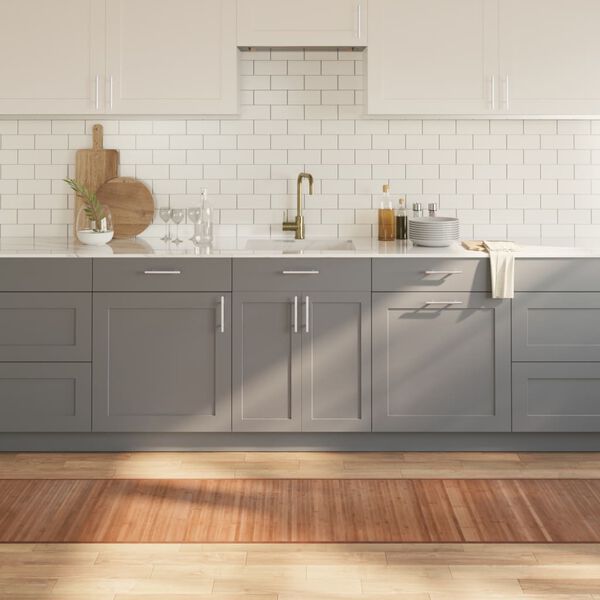 vidaXL Tapete retangular 60x400 cm bambu cor natural