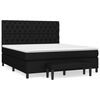 vidaXL Cama com molas/colch&atilde;o 160x200 cm tecido preto