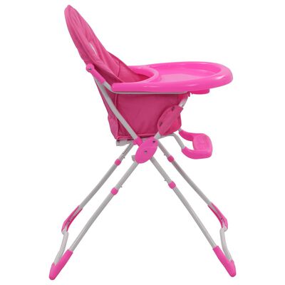 Cadeira de Refeição para Bebé Vidaxl Convertível Plástico Rosa