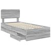 vidaXL Estrutura da Cama com cabeceira Sonoma cinza 100 x 200 cm