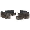 vidaXL Conjunto de Sof&aacute; de Jardim 12 pcs Cinzento vime PE