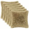 vidaXL Almofada HEERLEN 6 unid. Cinzento-claro Fleece PV