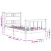vidaXL Estrutura cama de solteiro c/ cabeceira madeira maci&ccedil;a branco