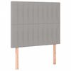 vidaXL Cama com molas/colch&atilde;o 90x200 cm tecido cinza-claro