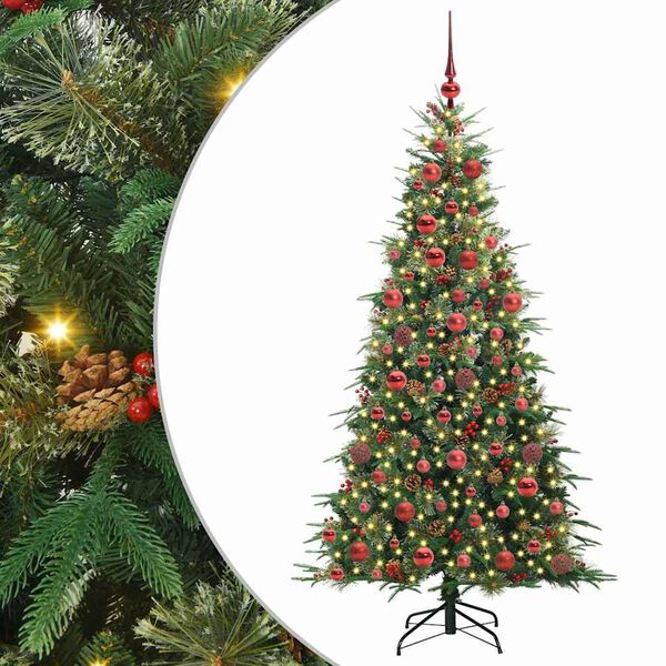 vidaXL &Aacute;rvore de Natal Articulada Artificial Verde 180 cm PE e PVC