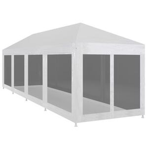 vidaXL Tenda para festas com 10 paredes laterais em rede 12x3 m