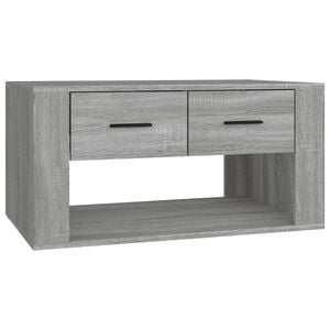 vidaXL Mesa de centro 80x50x40 cm derivados de madeira cinzento sonoma