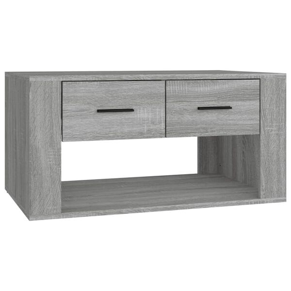 vidaXL Mesa de centro 80x50x40 cm derivados de madeira cinzento sonoma