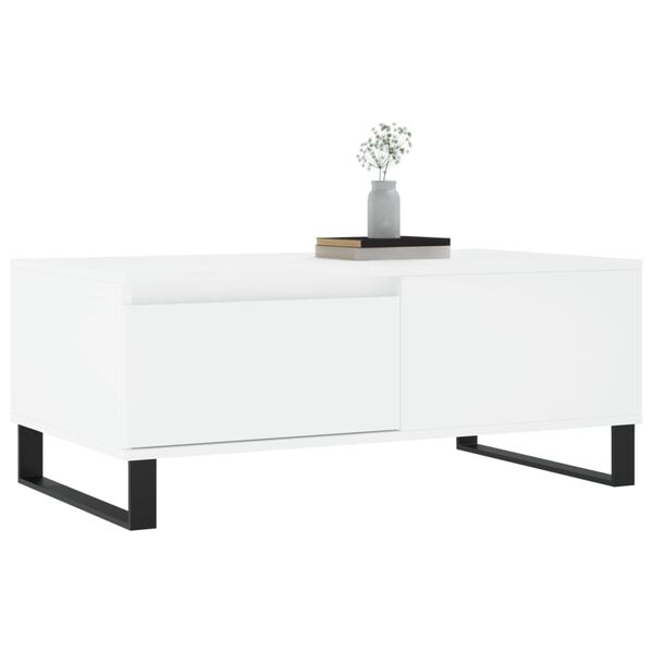 vidaXL Mesa de centro 90x50x36,5 cm derivados de madeira branco