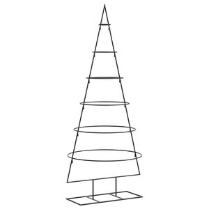 vidaXL Árvore de Natal para decoração 150 cm metal preto