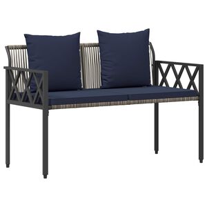 vidaXL Bancos de Exterior 2 -Seater 116 x 56 x 75 cm vime PE